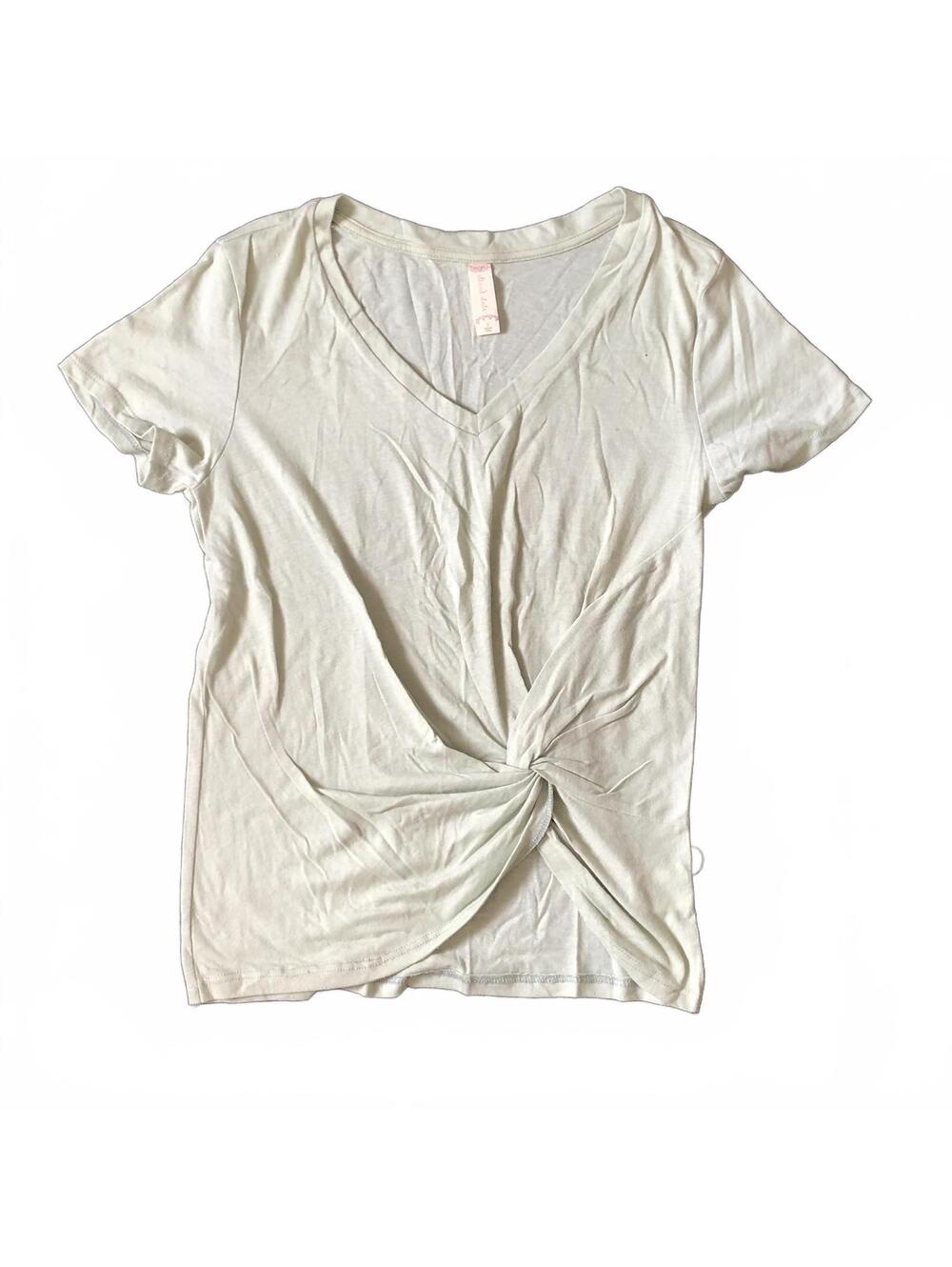 Altar'd State Women's Mint Green Twist Front V-Neck T-Shirt Size S